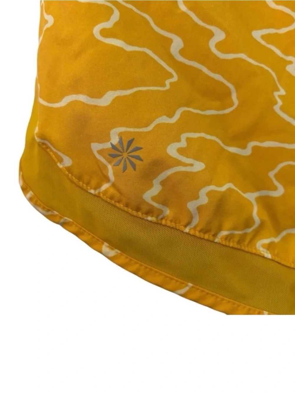 Athleta Orange Athletic Shorts with Contrast Trim